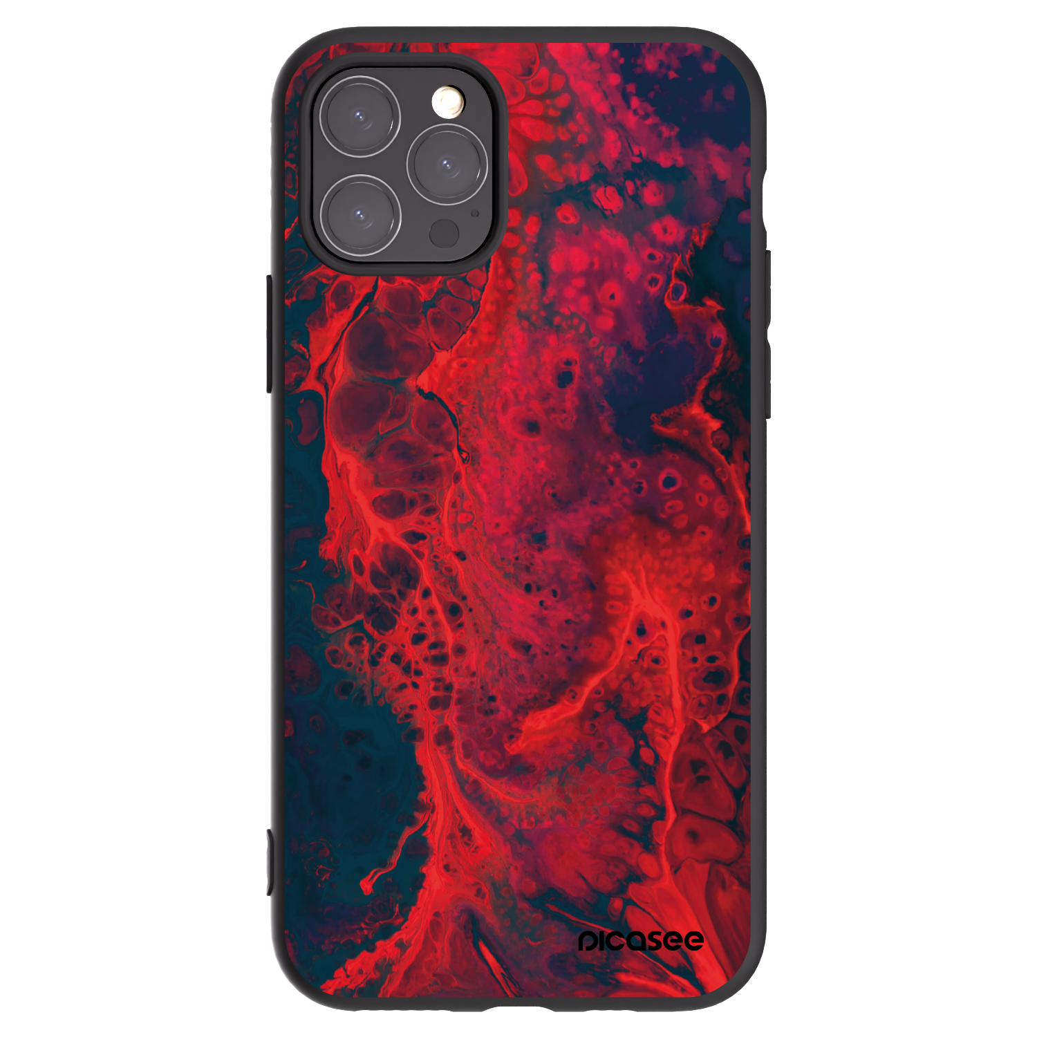 Picasee silikonski črni ovitek za Apple iPhone 11 Pro - Organic red