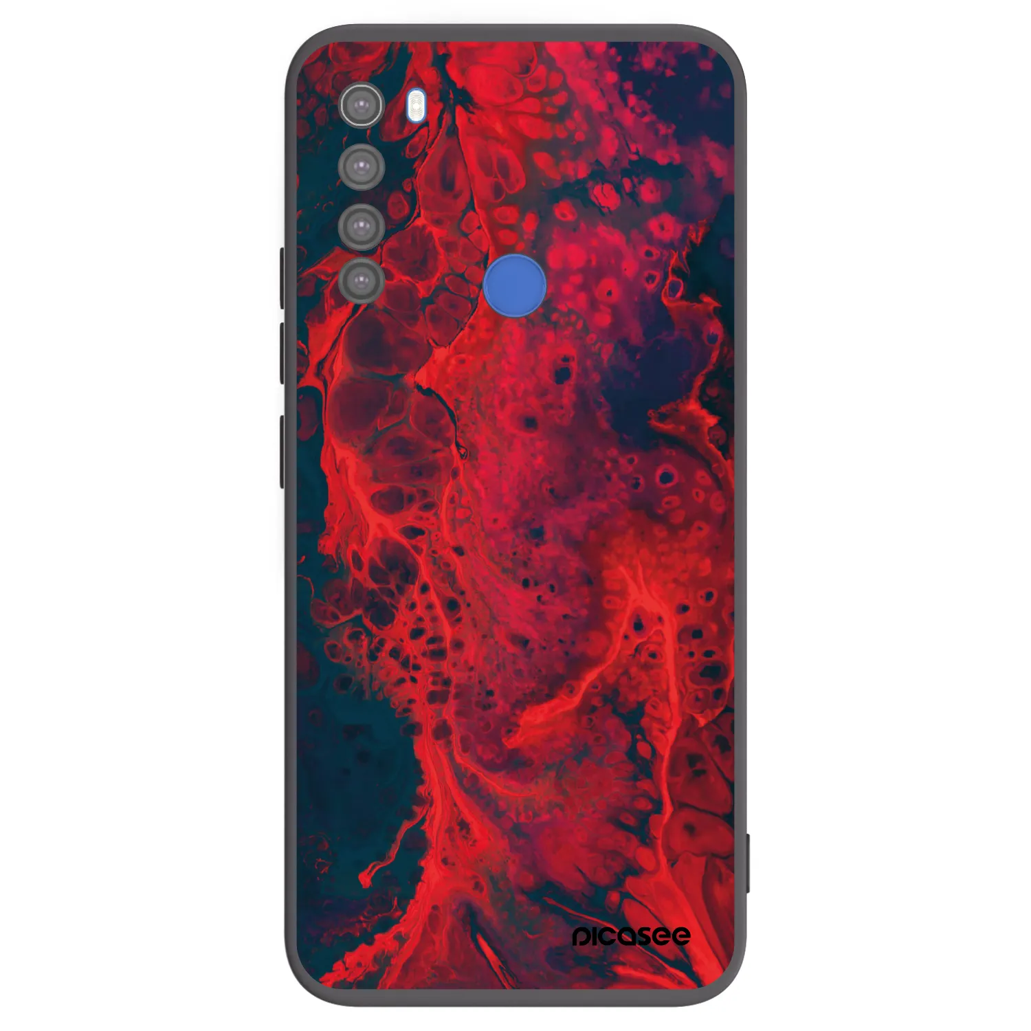 Picasee silikonski črni ovitek za Xiaomi Redmi Note 8T - Organic red
