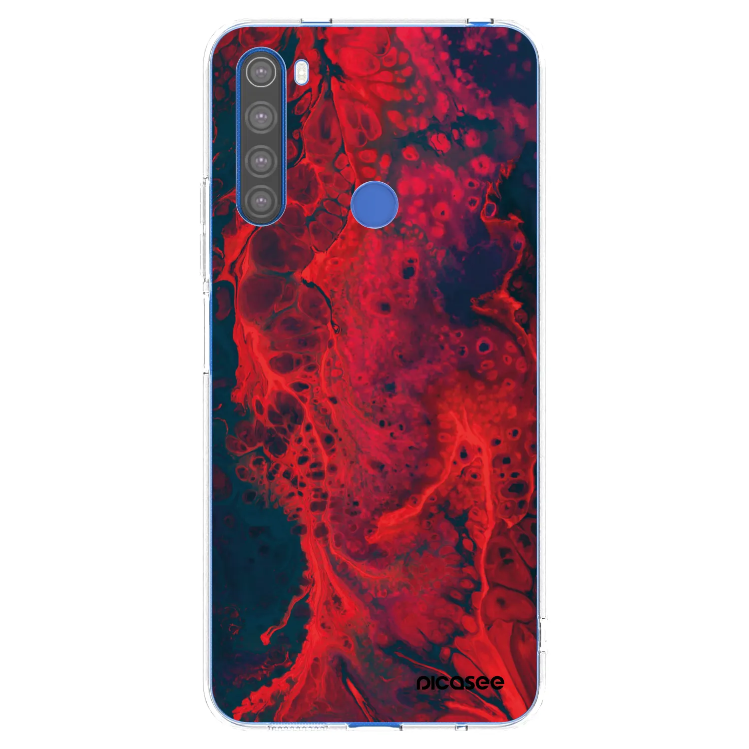 Picasee silikonski prozorni ovitek za Xiaomi Redmi Note 8T - Organic red