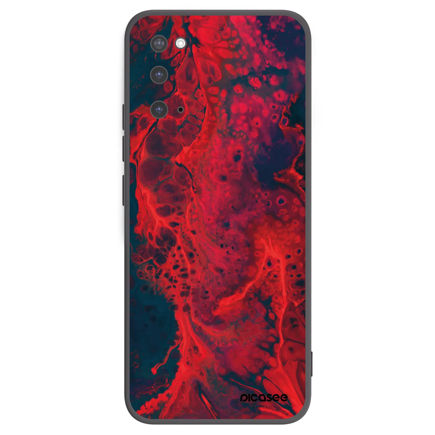 Picasee silikonski črni ovitek za Samsung Galaxy S20 G980F - Organic red