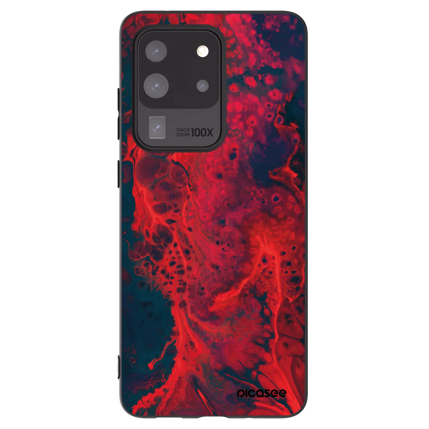 Picasee silikonski črni ovitek za Samsung Galaxy S20 Ultra 5G G988F - Organic red