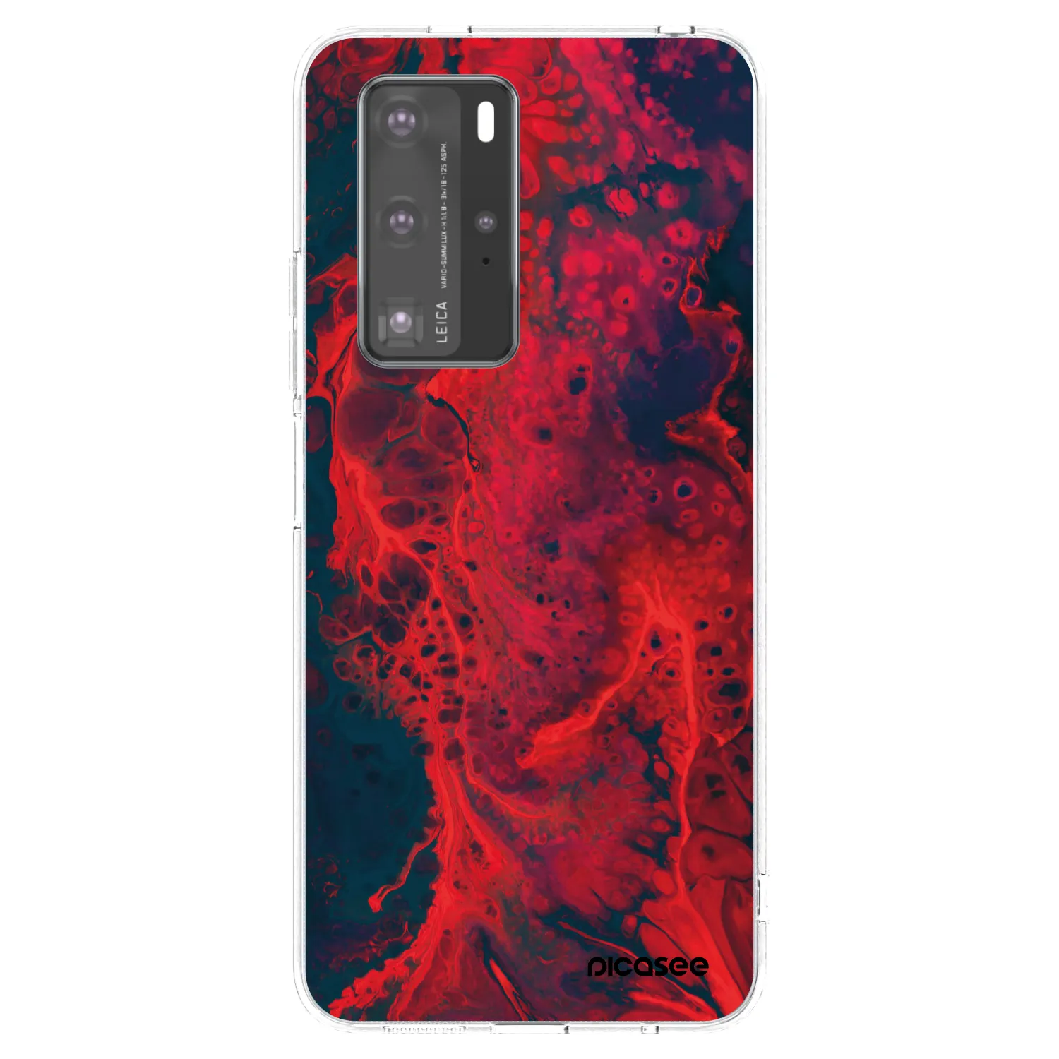 Picasee silikonski prozorni ovitek za Huawei P40 Pro - Organic red
