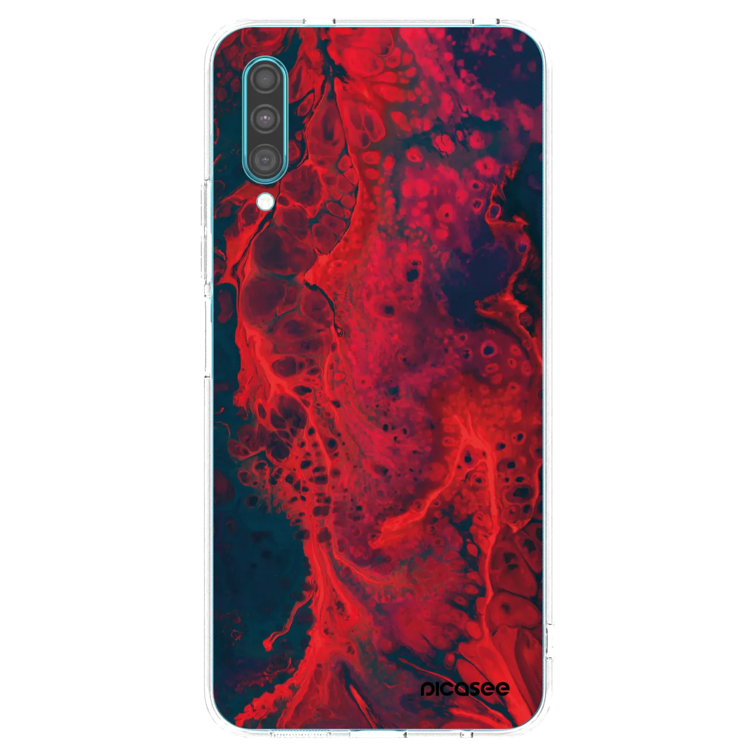 Picasee silikonski prozorni ovitek za Samsung Galaxy A30s A307F - Organic red