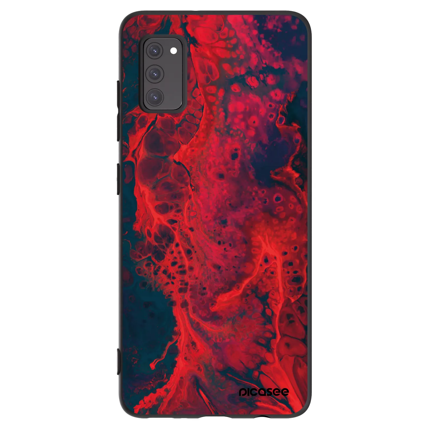 Picasee silikonski črni ovitek za Samsung Galaxy A41 A415F - Organic red