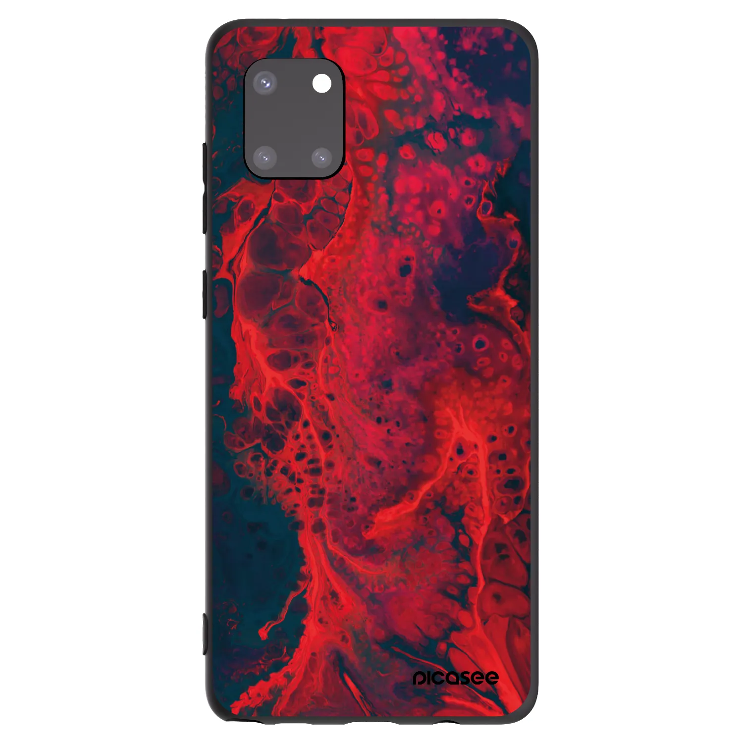 Picasee silikonski črni ovitek za Samsung Galaxy Note 10 Lite N770F - Organic red