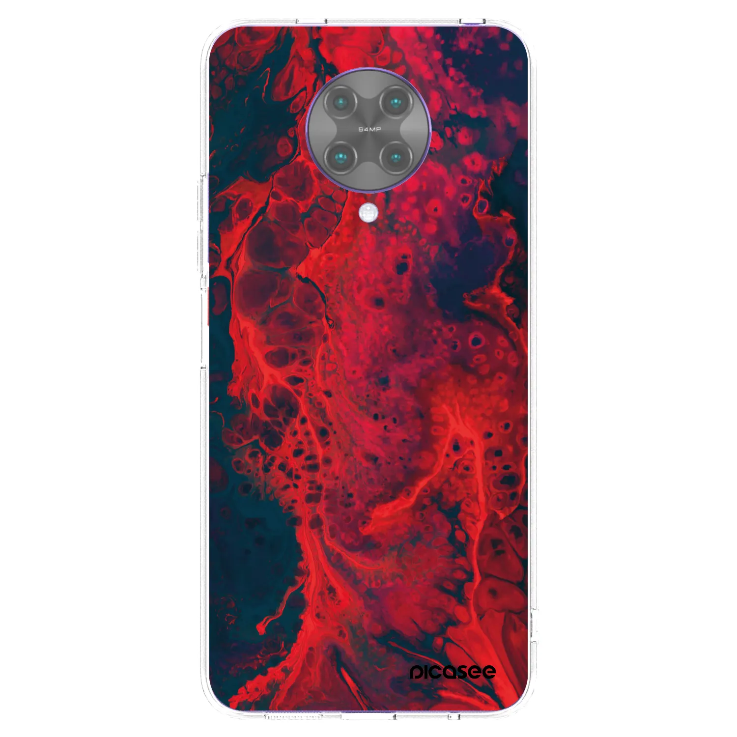 Picasee silikonski prozorni ovitek za Xiaomi Poco F2 Pro - Organic red