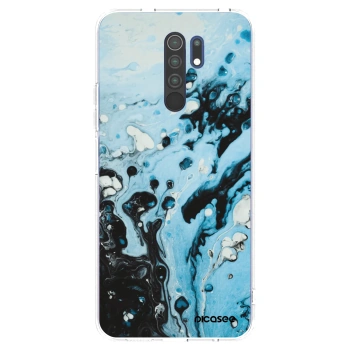 Picasee silikonski prozorni ovitek za Xiaomi Redmi 9 - Organic blue