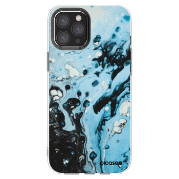 Picasee silikonski prozorni ovitek za Apple iPhone 12 Pro Max - Organic blue