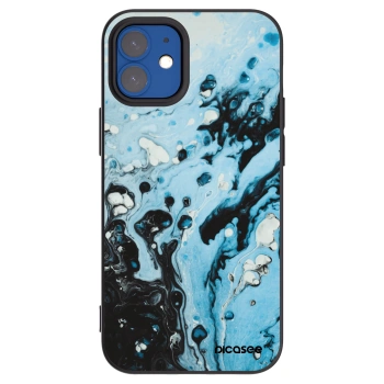 Picasee silikonski črni ovitek za Apple iPhone 12 mini - Organic blue