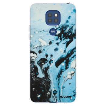 Picasee silikonski prozorni ovitek za Motorola Moto G9 Play - Organic blue