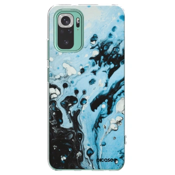Picasee silikonski prozorni ovitek za Xiaomi Redmi Note 10 Pro - Organic blue