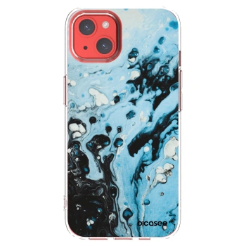 Picasee silikonski prozorni ovitek za Apple iPhone 13 - Organic blue