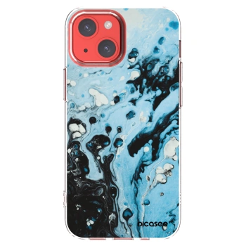 Picasee silikonski prozorni ovitek za Apple iPhone 13 mini - Organic blue