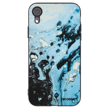 Picasee silikonski črni ovitek za Apple iPhone XR - Organic blue