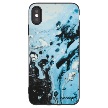 Picasee silikonski črni ovitek za Apple iPhone XS Max - Organic blue