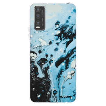 Picasee silikonski prozorni ovitek za Vivo Y20s - Organic blue