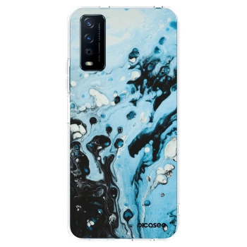 Picasee silikonski prozorni ovitek za Vivo Y11s - Organic blue