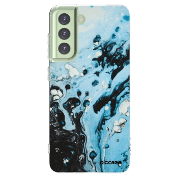 Picasee silikonski prozorni ovitek za Samsung Galaxy S21 FE 5G - Organic blue