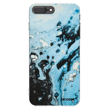 Picasee silikonski prozorni ovitek za Apple iPhone 7 Plus - Organic blue