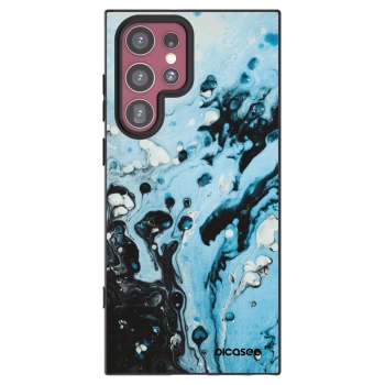 Picasee silikonski črni ovitek za Samsung Galaxy S22 Ultra 5G - Organic blue