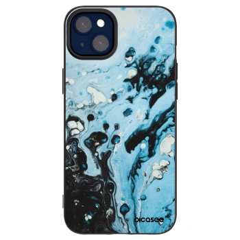 Picasee silikonski črni ovitek za Apple iPhone 14 Plus - Organic blue