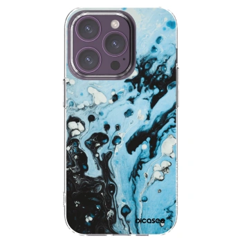 Picasee silikonski prozorni ovitek za Apple iPhone 14 Pro - Organic blue
