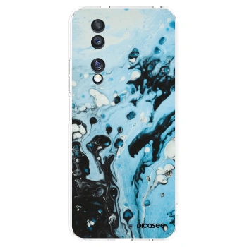 Picasee silikonski prozorni ovitek za Honor 70 - Organic blue