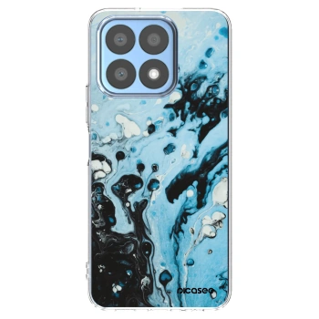 Picasee silikonski prozorni ovitek za Honor X8a - Organic blue