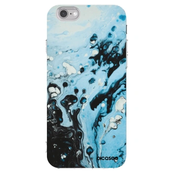 Picasee silikonski prozorni ovitek za Apple iPhone 6/6S - Organic blue