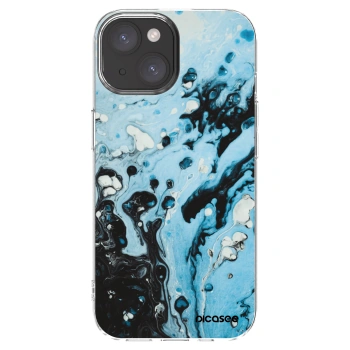 Picasee silikonski prozorni ovitek za Apple iPhone 15 - Organic blue