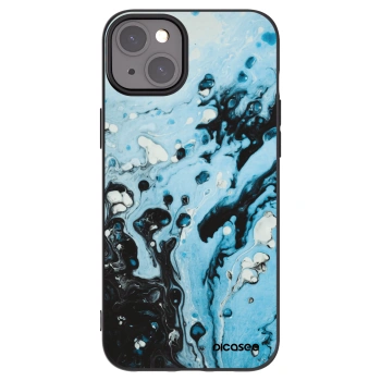 Picasee silikonski črni ovitek za Apple iPhone 15 Plus - Organic blue