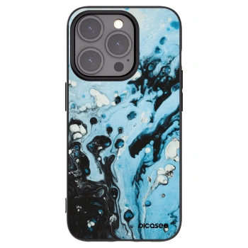 Picasee silikonski črni ovitek za Apple iPhone 15 Pro - Organic blue