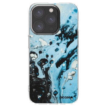 Picasee silikonski prozorni ovitek za Apple iPhone 15 Pro - Organic blue
