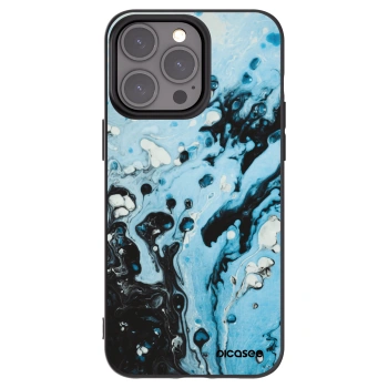 Picasee silikonski črni ovitek za Apple iPhone 15 Pro Max - Organic blue