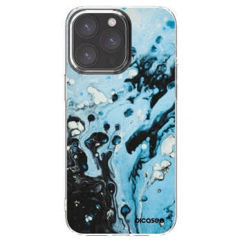 Picasee silikonski prozorni ovitek za Apple iPhone 15 Pro Max - Organic blue