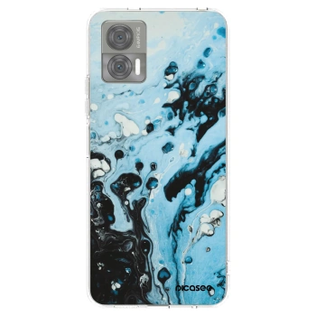 Picasee silikonski prozorni ovitek za Motorola Edge 30 Neo - Organic blue