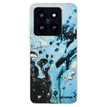 Picasee silikonski prozorni ovitek za Xiaomi 14 Pro - Organic blue