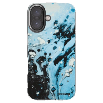 Picasee silikonski prozorni ovitek za Apple iPhone 16 - Organic blue