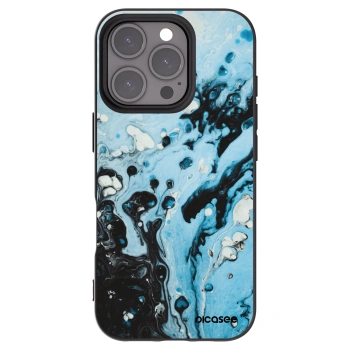 Picasee silikonski črni ovitek za Apple iPhone 16 Pro - Organic blue