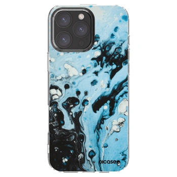 Picasee silikonski prozorni ovitek za Apple iPhone 16 Pro Max - Organic blue
