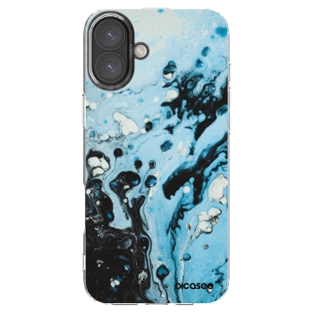 Picasee silikonski prozorni ovitek za Apple iPhone 16 Plus - Organic blue