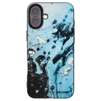 Picasee silikonski črni ovitek za Apple iPhone 16 Plus - Organic blue