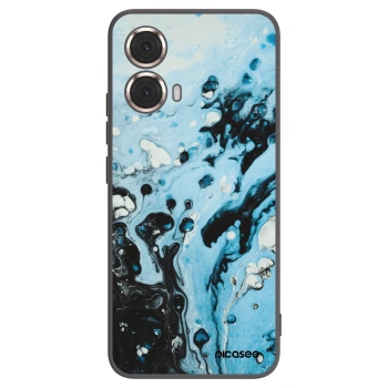 Picasee silikonski črni ovitek za Motorola Moto G85 - Organic blue