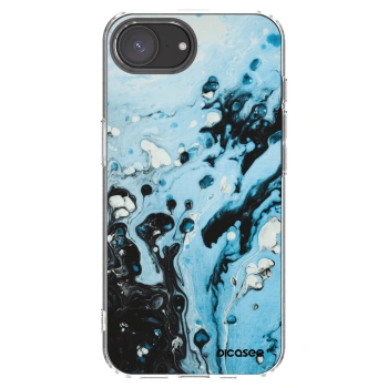 Picasee silikonski prozorni ovitek za Apple iPhone 16e - Organic blue