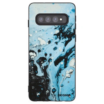Picasee silikonski črni ovitek za Samsung Galaxy S10 G973 - Organic blue