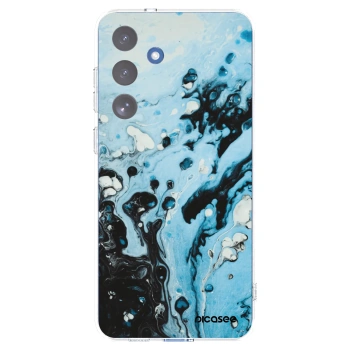 Picasee silikonski prozorni ovitek za Samsung Galaxy S25 FE 5G - Organic blue