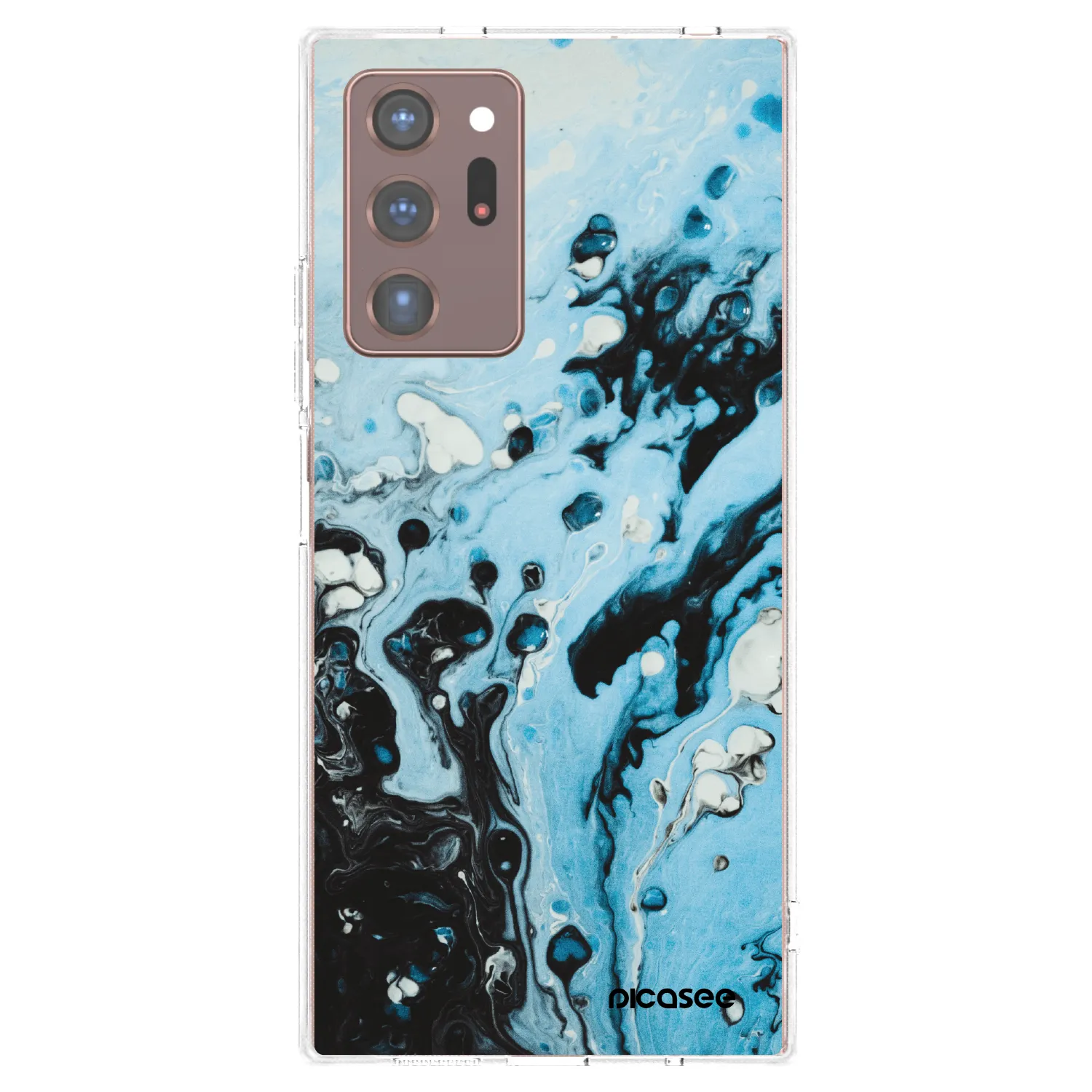 Picasee silikonski prozorni ovitek za Samsung Galaxy Note 20 Ultra - Organic blue