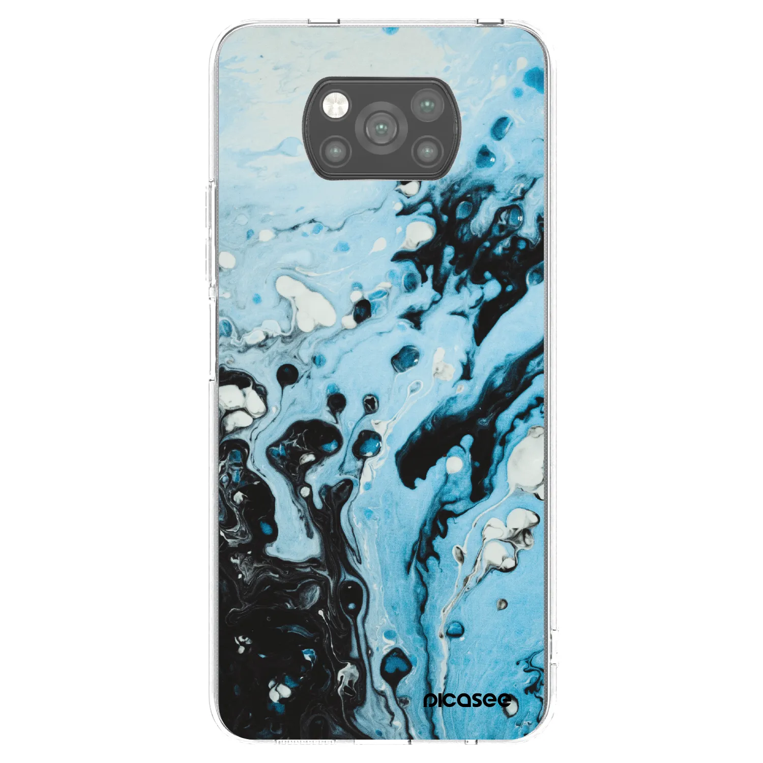 Picasee silikonski črni ovitek za Xiaomi Poco X3 - Organic blue