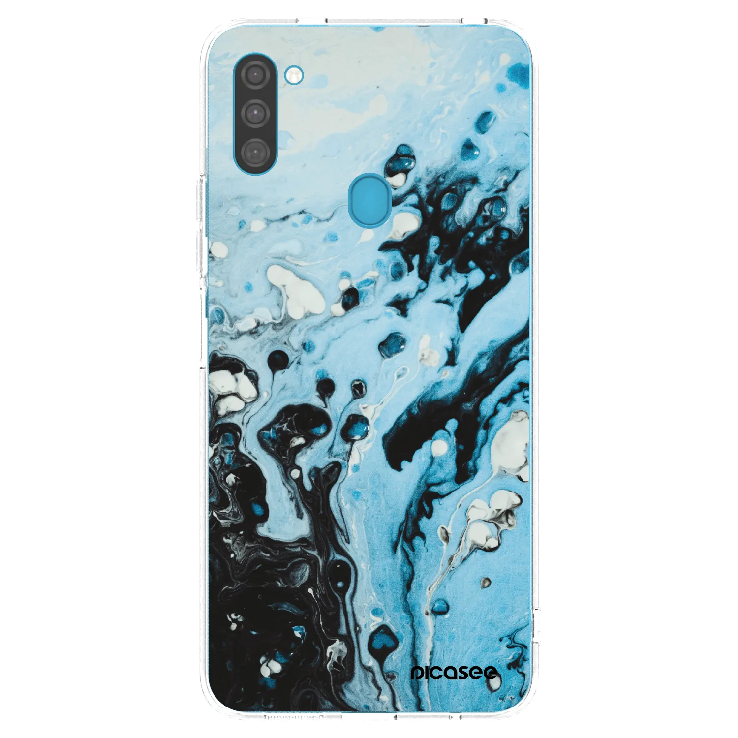 Picasee silikonski prozorni ovitek za Samsung Galaxy M11 - Organic blue