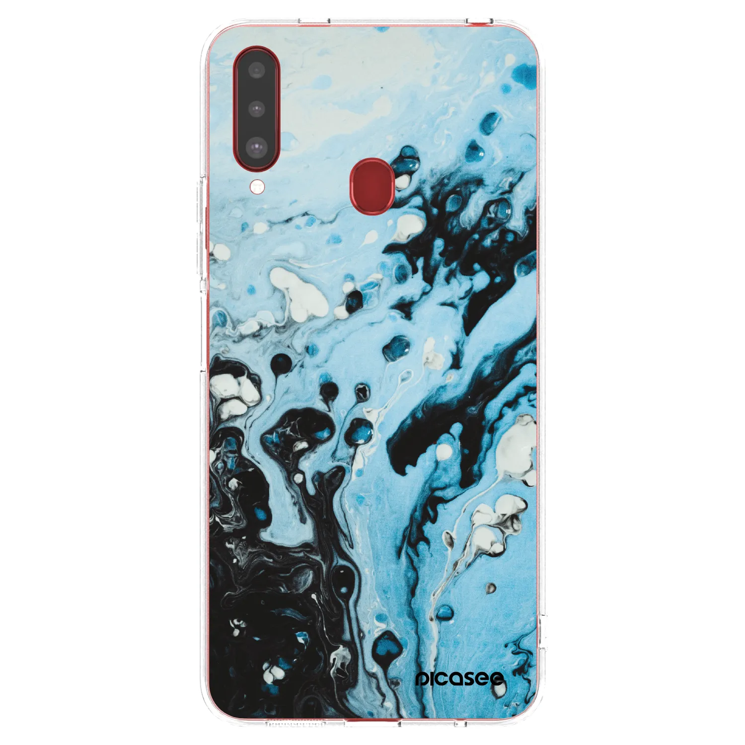 Picasee silikonski prozorni ovitek za Samsung Galaxy A20s - Organic blue